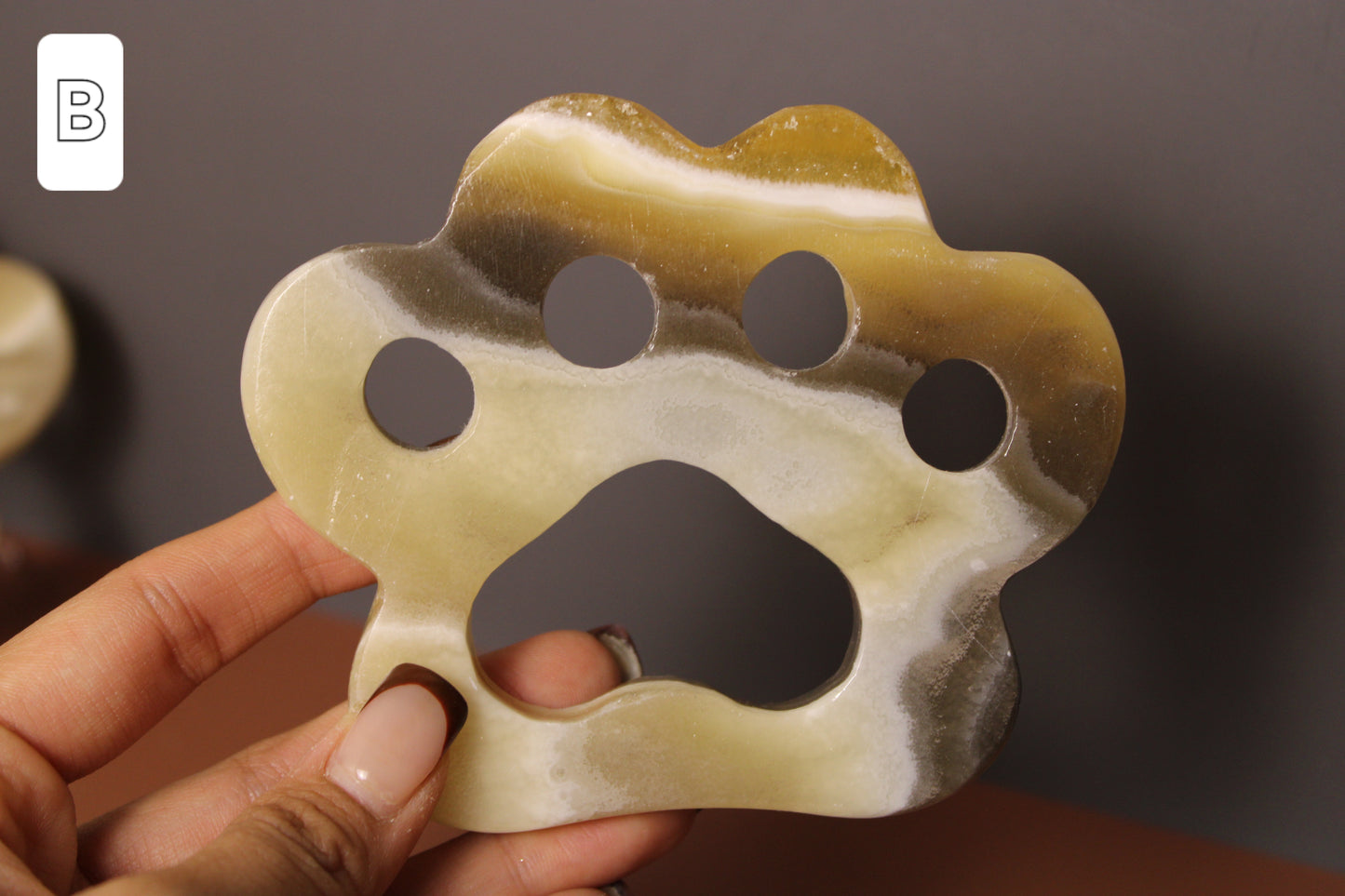 Mexican Onyx - Paw Carving
