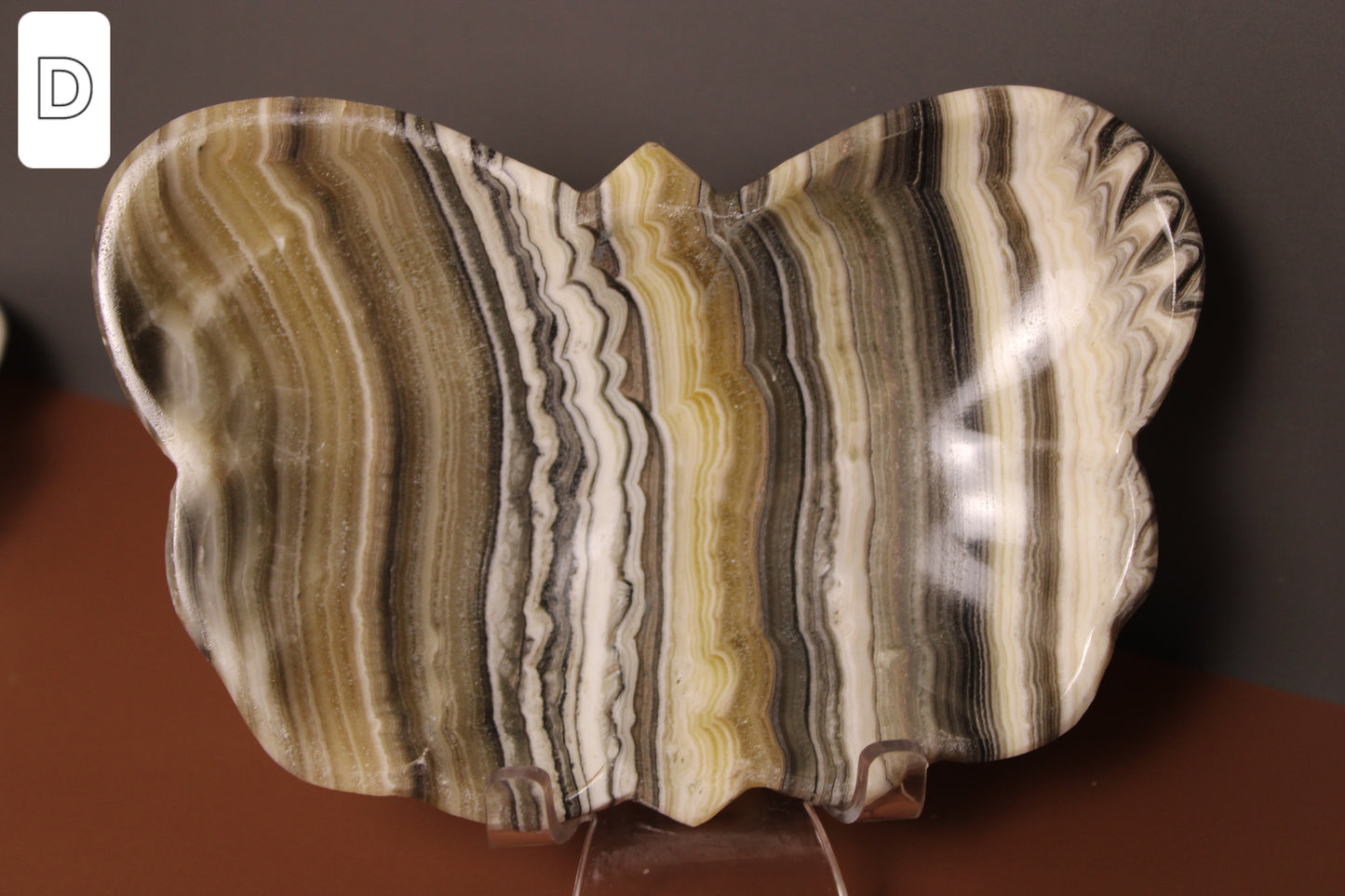 Mexican Onyx - Butterfly Carved Dish