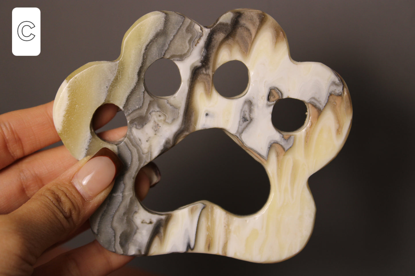 Mexican Onyx - Paw Carving