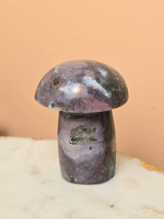 Ocean Jasper - Mushroom Carving - OJ03