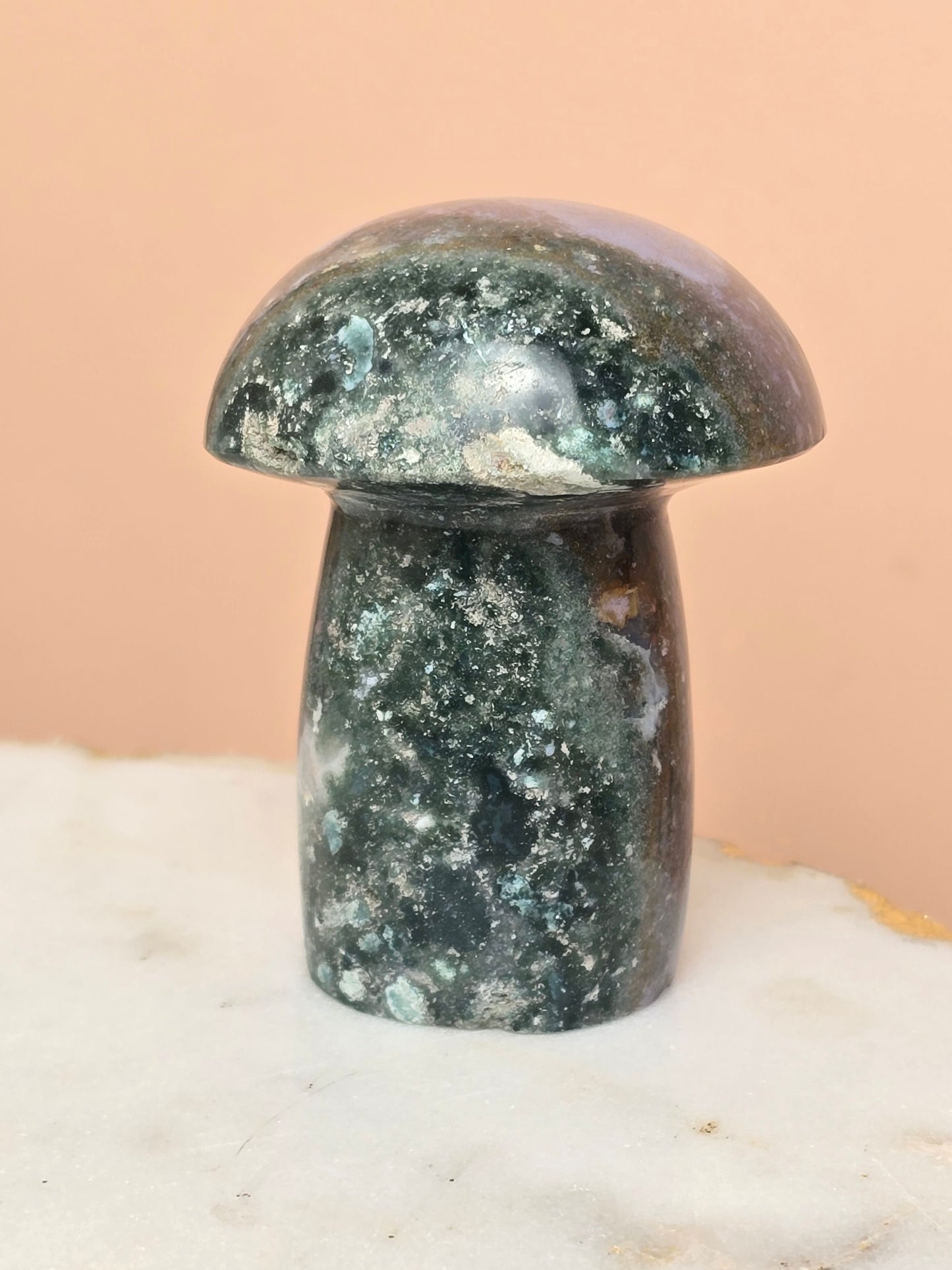 Ocean Jasper - Mushroom Carving - OJ03